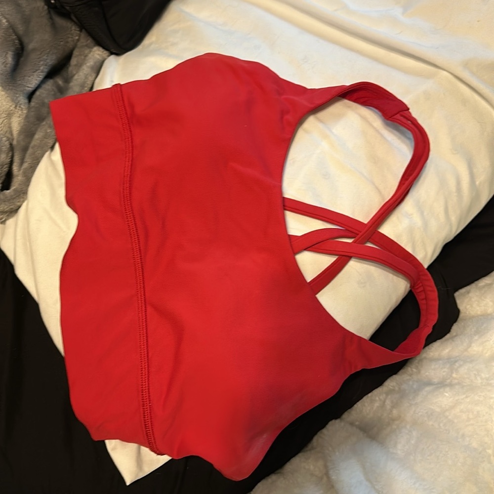 LULULEMON Energy Longline Bra* Medium Support, B-D Cups: dark red, size 8